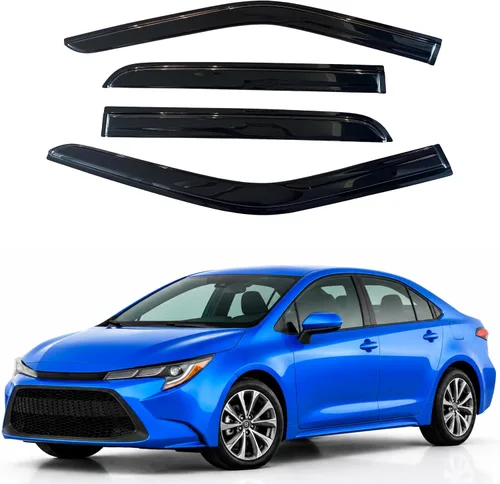 Vista 228 de Visera de ventana IG para Ford Focus Sedán y Hatchback 2012-2018, Protector de ventana lateral para lluvia y viento estilo Mugen, extra duradero