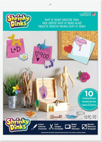 Vista 7 de Creativo paquete de 10 hojas cristal transparentes Shrinky Dinks