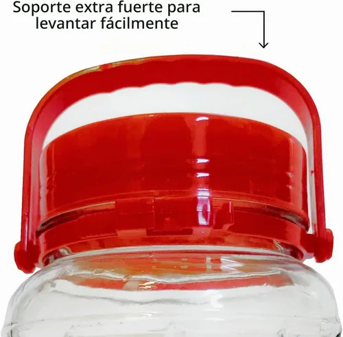 Vista 5 de C&H Solutions Tarro de vidrio de 3L (aproximadamente 0.8 galones) con tapa de boca ancha, tapas de boquilla de plástico para almacenamiento