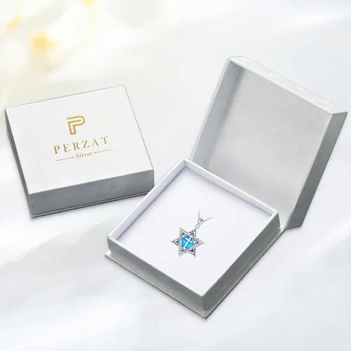 Vista 7 de PERZAT Star of David Necklace 925 Sterling Silver Jewish Star of David Cross Pendant Religious Symbols Necklace Star of David Jewelry Gift for Women