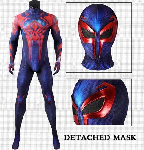 Vista 3 de Yakogy Disfraz de Halloween para niños y adultos, disfraz de superhéroe de elastano, estilo Zentai 3D