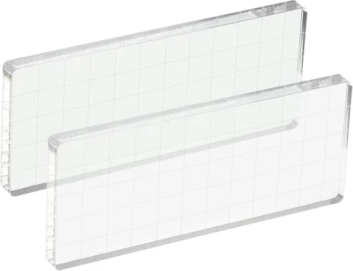 Vista 13 de PATIKIL Bloque de sello acrílico de 2 x 2 pulgadas, bloque de estampado transparente con líneas de cuadrícula, bloques de montaje decorativos