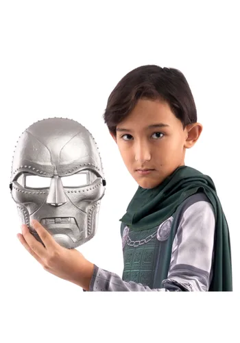 Vista 5 de Máscara Valor de Disfraz de Doctor Doom para Niños de Marvel Multicolor