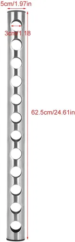 Vista 3 de Stainless Steel Wine Rack, 8-Bottle Capacity (12 Holes)