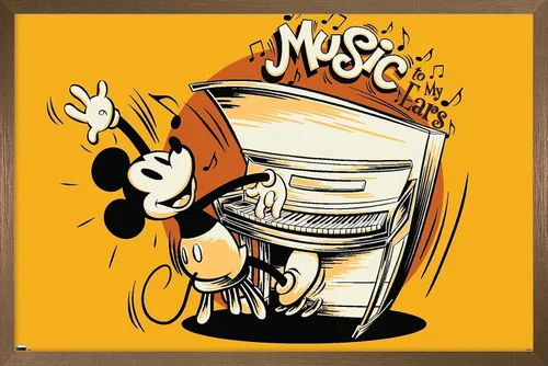Vista 14 de Trends International Disney Mickey Mouse - Póster musical de pared, 34 pulgadas de largo x 22.4 W, versión premium sin marco