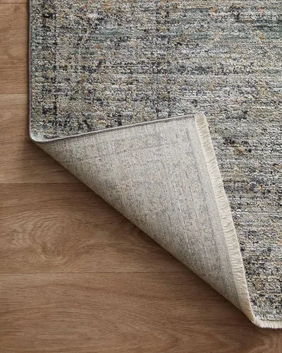 Vista 13 de Loloi Jean Stoffer Katherine Collection KES-01 Ocean/Gold - Alfombra decorativa de 2 pies y 3 pulgadas x 3 pies y 10 pulgadas, altura de pelo de 25