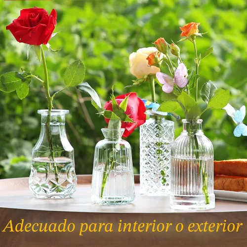 Vista 6 de Jarrones de Vidrio para Capullos en Juego a Granel de 30 Piezas, Pequeños Jarrones de Vidrio para Flores como Centros de Mesa de Boda para Mesas