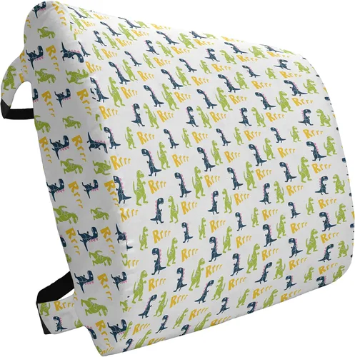 Vista 10 de Ambesonne Almohada de viaje para pizza, con patrón dibujado a mano, menú de pizzería, comida rápida, deliciosa comida gourmet, accesorio de viaje