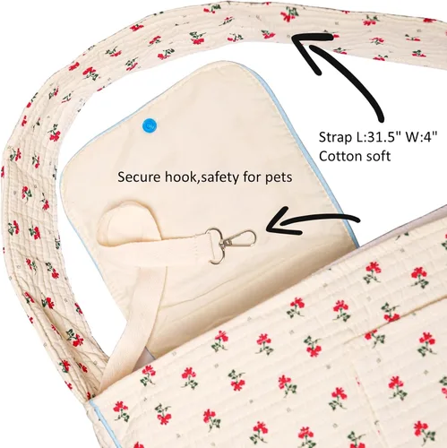 Vista 7 de Transportador de mascotas para gatos, perros pequeños Blanco