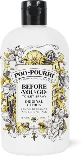 Vista 21 de Poo-Pourri - Spray para inodoro antes de ir, aroma cítrico original, 4 onzas líquidas