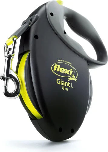 Vista 12 de FLEXI Correa Retráctil Giant Tape para Perros Medianos de Hasta 55 libras – 26 pies, Negro Correa para Caminar Mascotas Sin Enredos con Freno