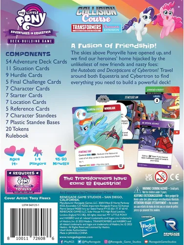 Vista 2 de Renegade Game Studios My Little Pony Deck Building Game: Transformers Crossover Expansión con Autobots y Mane Six