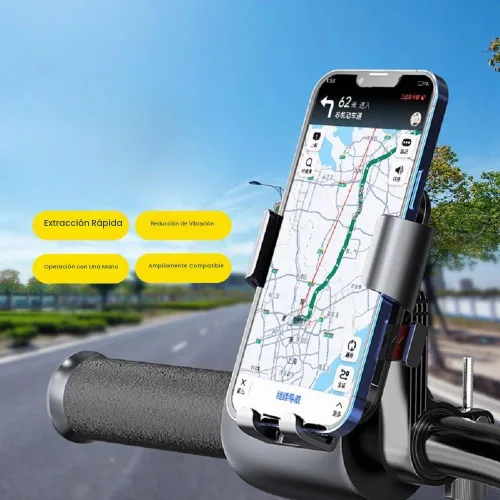 Vista 7 de Soporte para bicicleta, soporte universal para manillar de teléfono de motocicleta, giratorio de 360°, para bicicleta, motocicleta, scooter