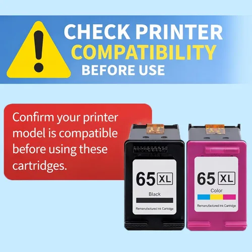 Vista 7 de TEINO Cartucho de tinta remanufacturado de repuesto para HP 65 65XL 65 XL uso con HP Envy 5055 5052 5058 DeskJet 3755 2655 3752 3720 3722 3723 3758