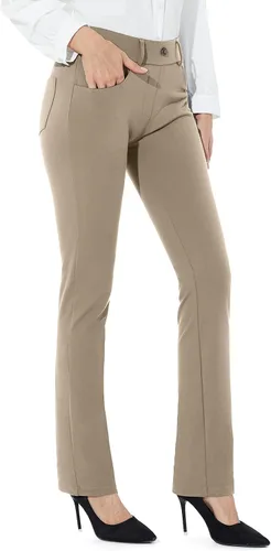 Vista 2 de M MOTEEPI Yoga Dress Pants for Women 31''29''33'' High Waisted Pull on Work Pants Business Slacks