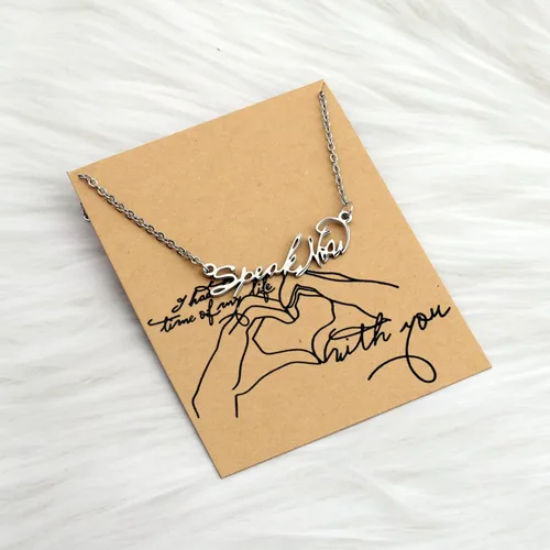 Vista 6 de OKEYCH Speak Now - Collar de música con tarjeta de mensaje regalo rápido para fanáticos de la música regalo para amantes de la música