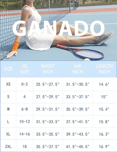 Vista 6 de Ganado Faldas de tenis para mujer con pantalones cortos con bolsillos para golf, pantalones deportivos de cintura alta, falda para correr