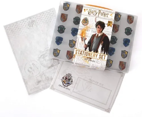 Vista 6 de Playhouse Juego de 29 piezas de bolsas de papelería de Harry Potter de Hogwarts para niños Officially Licensed, Includes Paper, Envelopes, Post