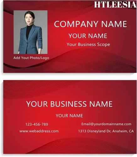 Vista 9 de Diseños de tarjetas de visita personalizables con logotipo y foto, 200/500 piezas, 3.5 x 2 pulgadas, añade texto fotográfico, imprime tus propias