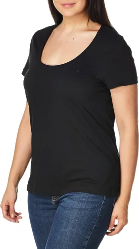 Vista 4 de Nautica Camiseta Easy Comfort para mujer, cuello redondo, súper suave, 100% algodón, color liso
