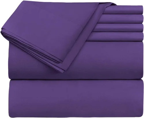 Vista 6 de Juego de sábanas de 5 piezas para camas ajustables, 800 TC-100% algodón, color negro, dividido, para cama ajustable, hilo de fibra larga de una sola