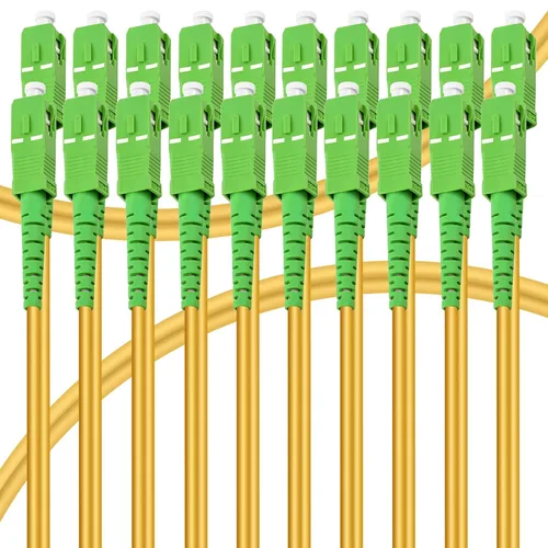 Vista 8 de SC/APC a SC/APC Cable de Fibra Óptica para Internet, Cable de Conexión de Modo Simple Blindado, Cordón de Conexión Óptica de Fibra Óptica - SIMPLEX