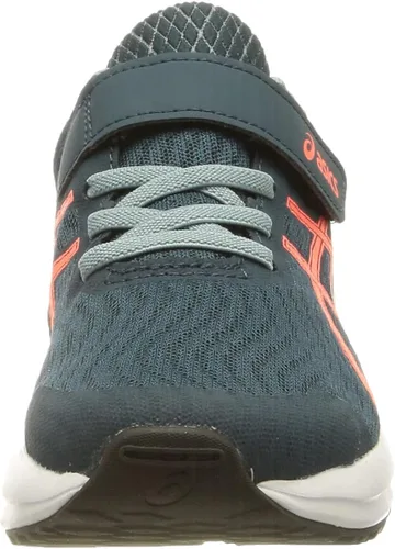 Vista 2 de ASICS Patriot 12 - Tenis de correr con cordones para niños de malla azulroja