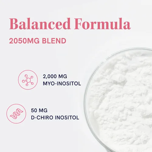 Vista 3 de Myo-Inositol Powder Complex & Herbal Hormonal Balance Tintura Paquete de equilibrio hormonal con mio-inositol y D-Chiro (30 porciones) y PMS