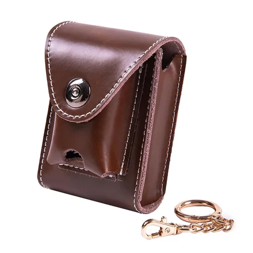 Vista 4 de YIUMLMN - Funda de cuero para encendedor de cigarrillos, protección perfecta para cigarrillos y encendedores