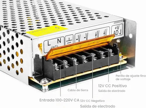Vista 2 de BTF-LIGHTING Adaptador Convertidor Transformador de Fuente de Alimentación de Conmutación de CA100-240V a CC12V20A Máx240W para Módulo de Tira