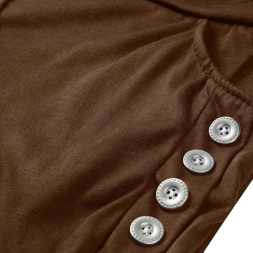 Vista 7 de Women's Solid Sweatpants Button Down Multi-Pockets Track Pants Pleated Vintage Trending Pant Wide Legs Teen Pants