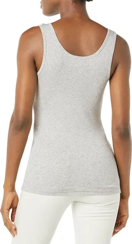 Vista 4 de Tienda Essentials - Camiseta ajustada sin mangas para mujer, paquete de 2