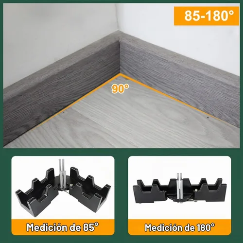 Vista 7 de Herramienta de corte de ángulo de medición de inglete 2 en 1, kit de inglete de medición para instalación de tuberías, mejoras para el hogar