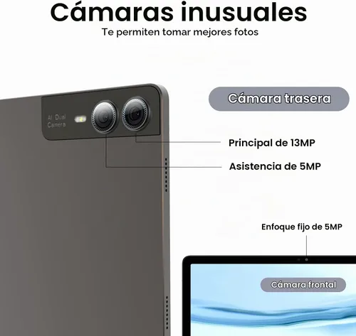 Vista 4 de 2026 - Tableta de 11 pulgadas Gemini ai Android Tablets 18GB RAM 128GB ROM+1TB TF Expand, pantalla 2K, CPU T616, cámara de 23 MP, WiFi 5G, altavoz