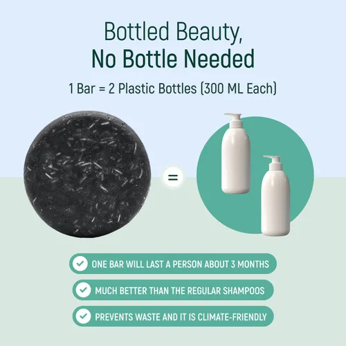 Vista 5 de Barra de champú de agua de proteína de arroz sólido con jabón para el cabello con efecto acondicionador - Barras de champú para cabello con todos