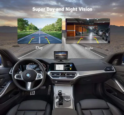 Vista 4 de Cámara de respaldo, cámara de visión trasera integrada JPP impermeable, cámara LED de visión nocturna, cámara inversa para camión, automóvil