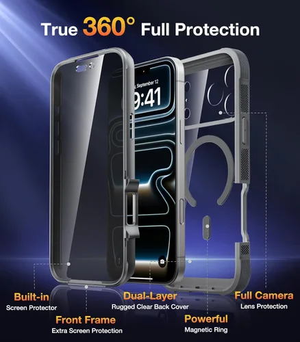 Vista 157 de DIACLARA - Funda transparente compatible con iPhone XR 6.1 pulgadas 2018