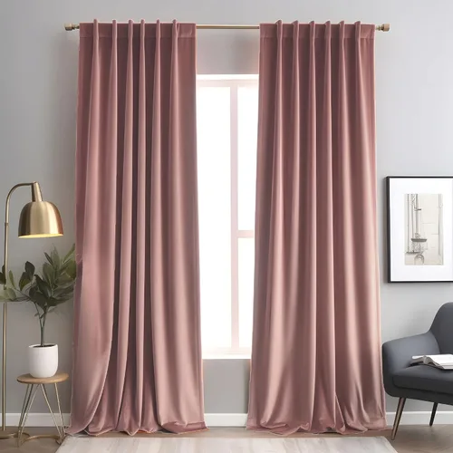 Vista 25 de Cortinas opacas de terciopelo negro para sala de estar, 52 pulgadas de ancho x 63 pulgadas de largo, cortinas opacas de lujo para dormitorio