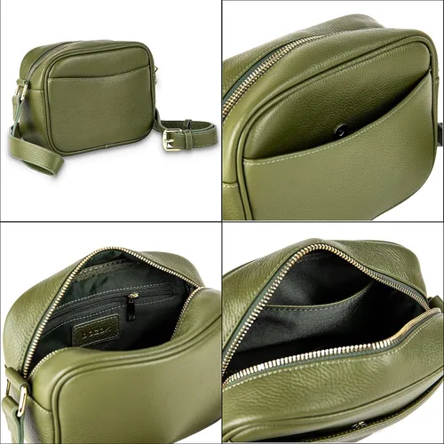 Vista 3 de Bozok Bolso bandolera de cuero para mujer