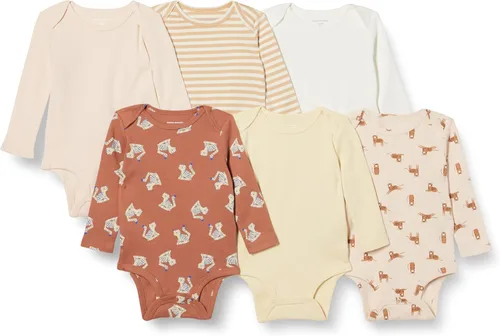 Vista 9 de Amazon Essentials Body unisex de manga larga para bebés, paquete de 6