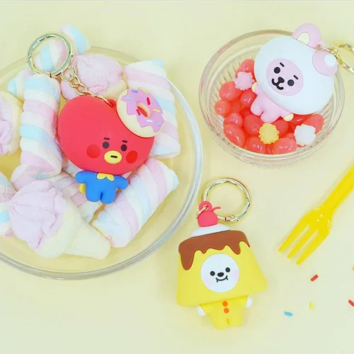 Vista 7 de BT21 Llavero con forma de postre y figura de cariño