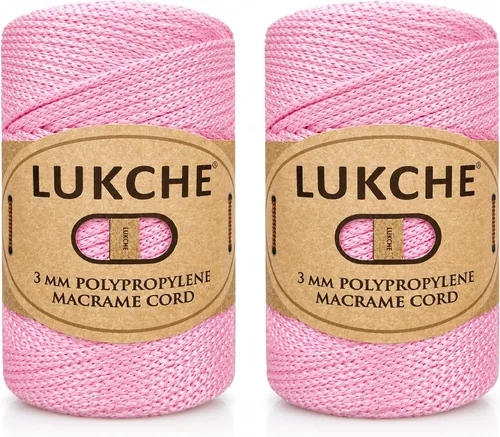 Vista 20 de Cuerda de macramé premium de poliéster de 3 mm (134.44 metros), (250 g) 100% cuerda de macramé de polipropileno, hilo de crochet de macramé colorido