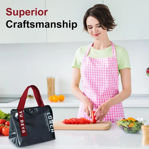Vista 3 de Lonchera para hombres y mujeres, duradera, creativa, plegable, aislada, pequeña, reutilizable, a prueba de fugas, simple, bolsa de almuerzo
