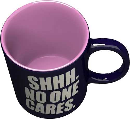 Vista 4 de Taza de cerámica grabada - SHHH. A Nadie le importa con divertido diseño de fondo - Taza de café de regalo sarcástica divertida