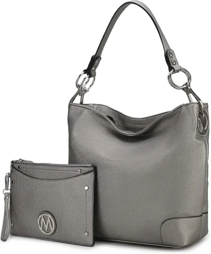 Vista 48 de MKF Collection Mia K - Bolso Hobo para mujer, de piel vegana, bolso de hombro holgado, bolso con asa superior