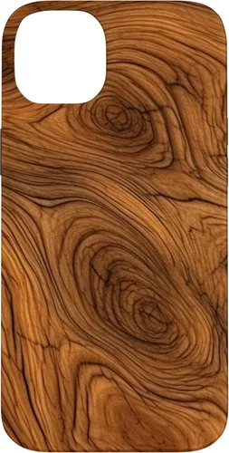 Vista 14 de iPhone 7 Plus/8 Plus elegante estampado de grano de madera marrón intenso estuche con estampado