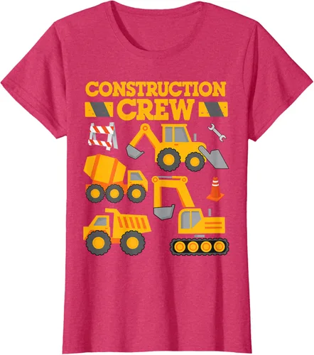 Vista 12 de Construction Crew Worker Excavator - Camiseta para niños y niñas Negro
