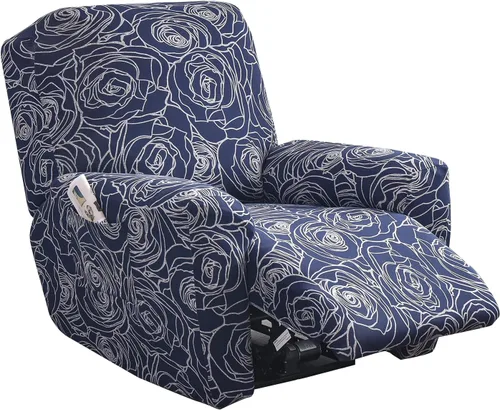 Vista 38 de Eco-Ancheng Fundas reclinables Lazyboy de 4 piezas, fundas para sofá reclinable, fundas antideslizantes para sillas reclinables, con bolsillos