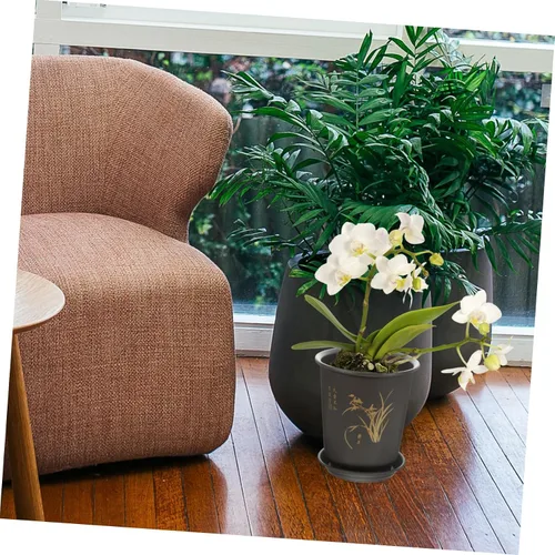 Vista 7 de 3 Sets Plastic Orchid Planter Pots, Modern Airflow Nursery Containers