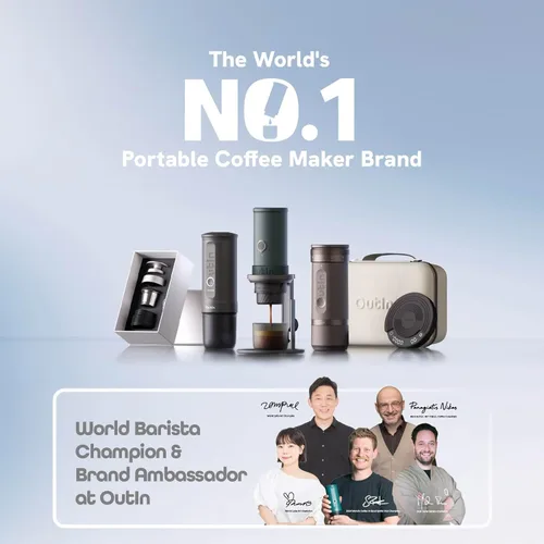 Vista 4 de OutIn Nano Máquina de café espresso eléctrica portátil con vaso de viaje